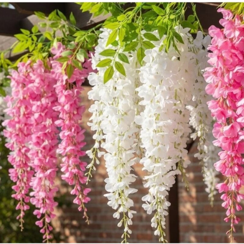 Artificial Hanging Westeria Flower Vine (Multicolors)